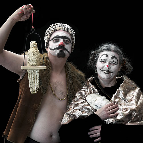 Virpi Kanto & Tapani, travelling art exhibition combining visual art, performance, humour and theatre.