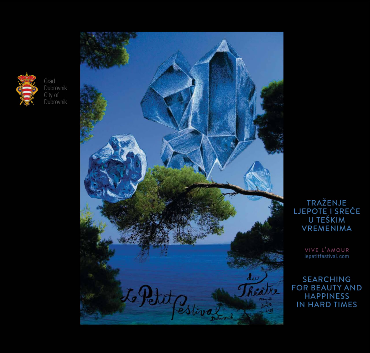 Le Petit Festival Dubrovnik 2025, Croatia, poster crystals